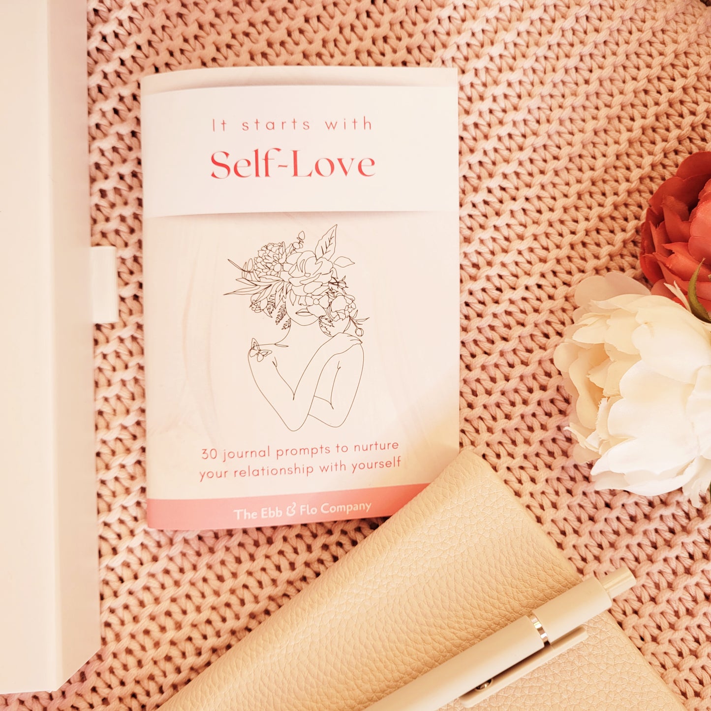 Self-Love_Gift_Set -It Starts with Self-love journal prompts book, 30 days of prompts